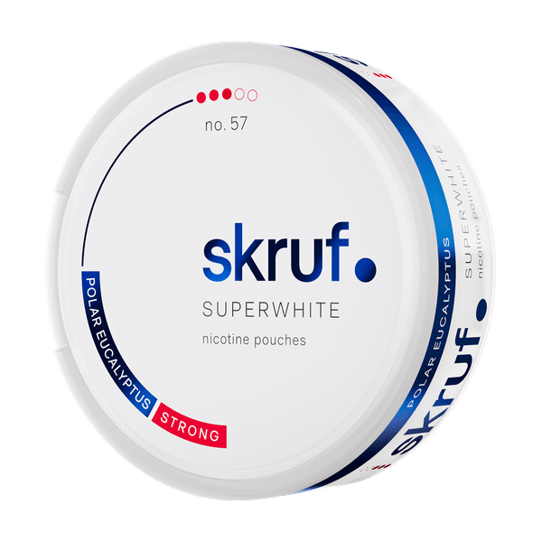 SKRUF Superwhite Polar Eucalyptus Strong No 57 Snus